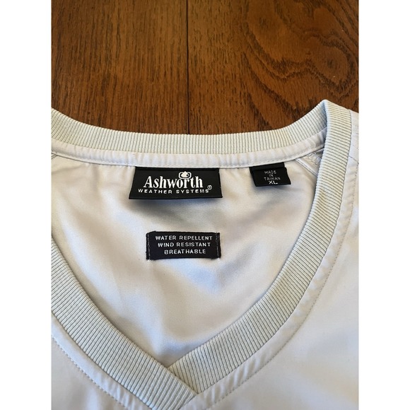 Ashworth Weather System‎ Golf Pullover Windbreaker Taupe Cream Women's XL - Picture 3 of 7